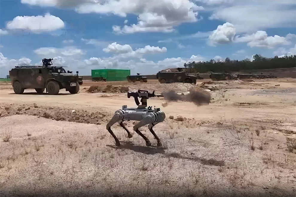 Anjing Robot Tempur Ikut Latihan Militer ‘Naga Emas 2025’ China-Kamboja